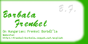 borbala frenkel business card